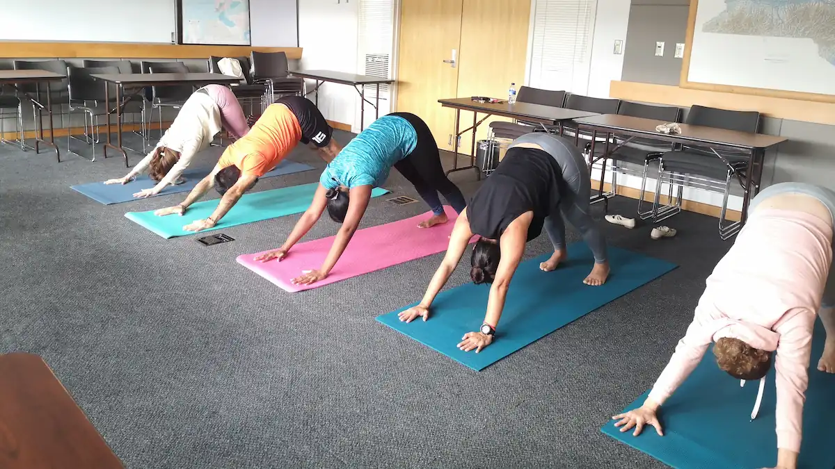 Ejercicios de respiración y relajación en empresa